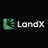LandX (,) logo
